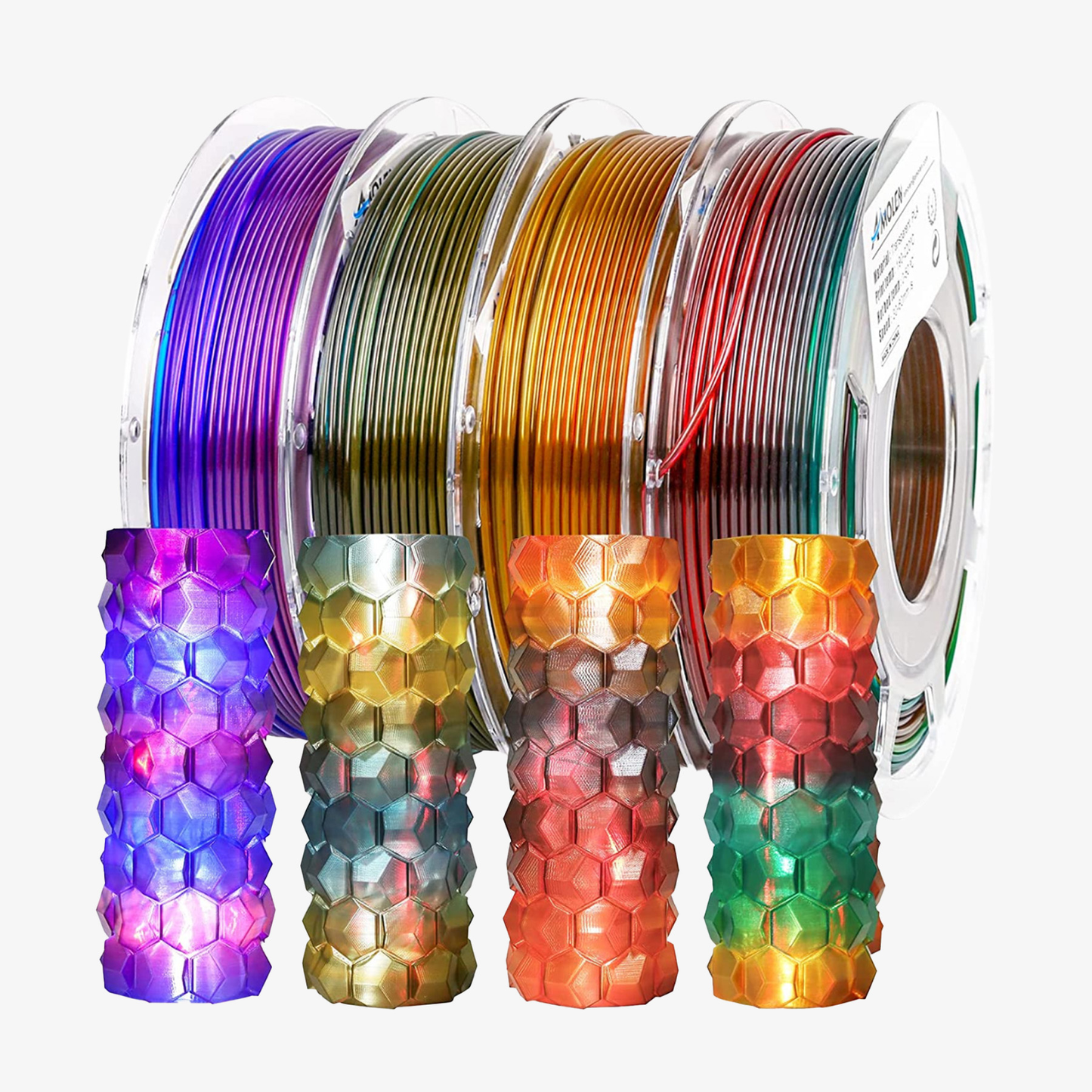 Amolen - PLA Crystal-Transparent Gradient Variety Pack (4x200g)