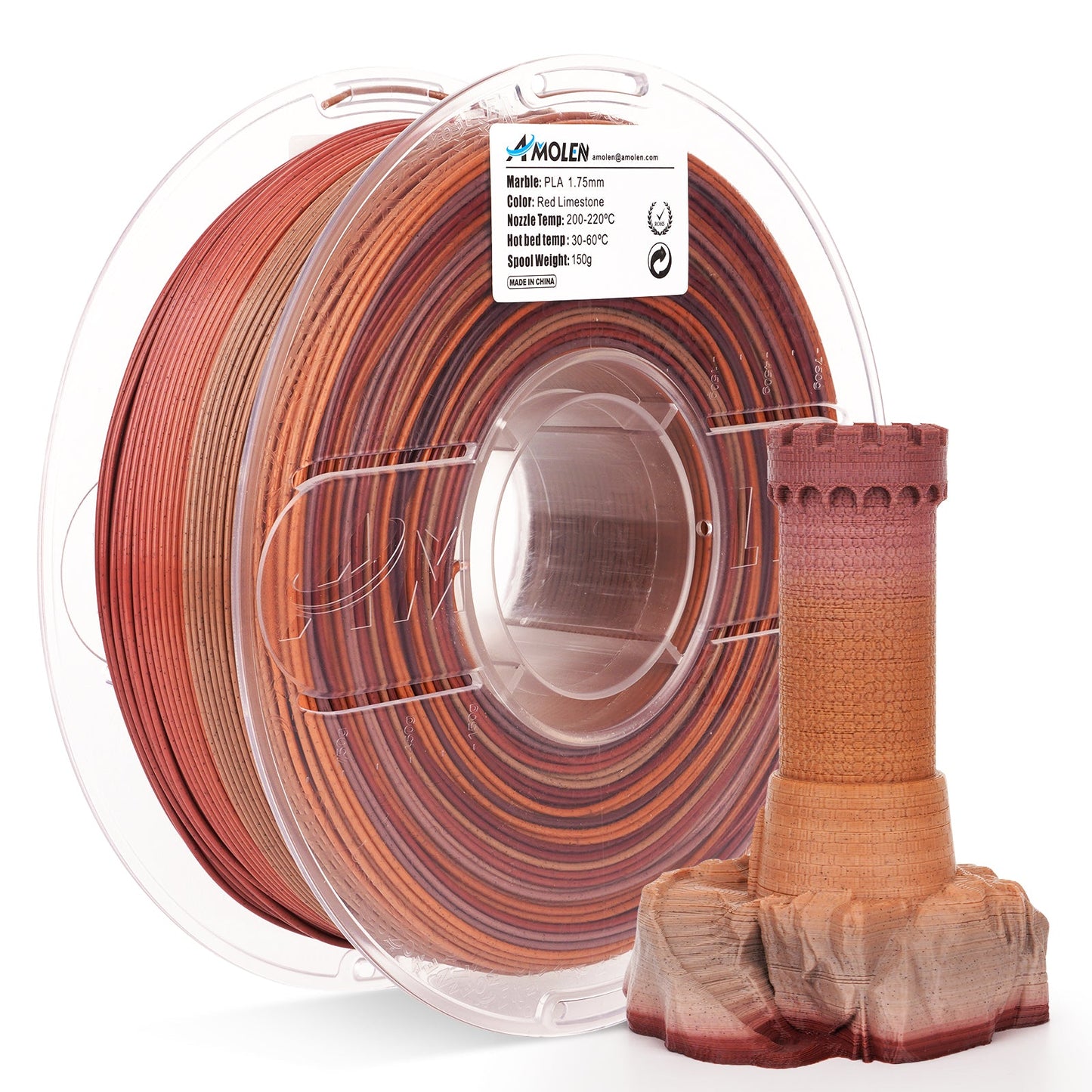 Amolen - PLA Marble 1.75mm, 1KG/2.2LB
