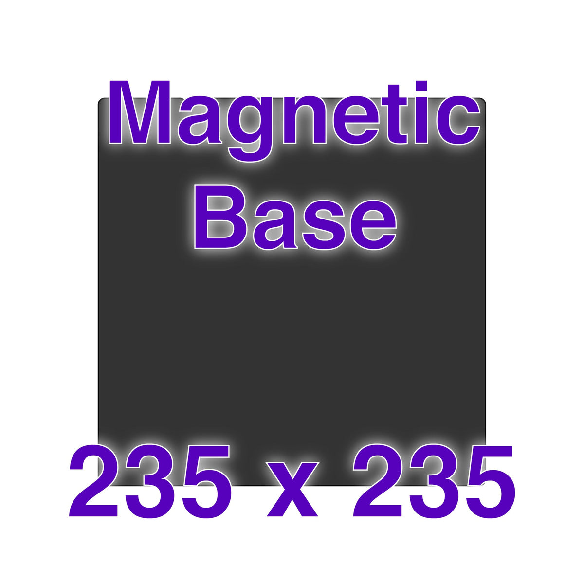High-Temp Magnetic Base with Alignment Notches – 235 x 235 mm