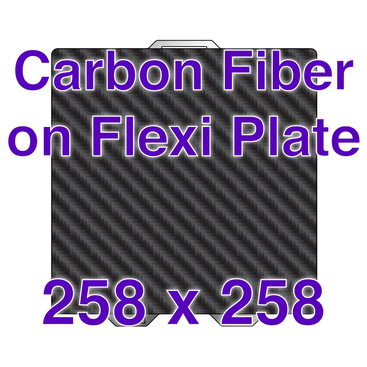 Flexi Plate with Carbon Fiber - Bambu Lab A1, X1, P1 Series - 258 x 258 mm