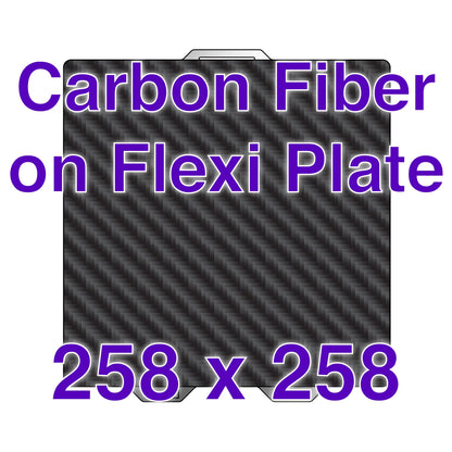 Flexi Plate with Carbon Fiber - Bambu Lab A1, X1, P1 Series - 258 x 258 mm