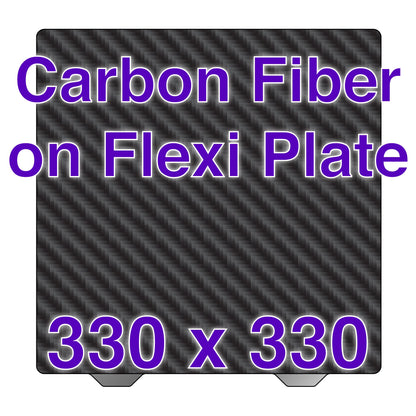 Flexi Plate with Carbon Fiber - Elegoo Neptune 3 & 4 Plus / QIDI X-Max 3 - 330 x 330 mm