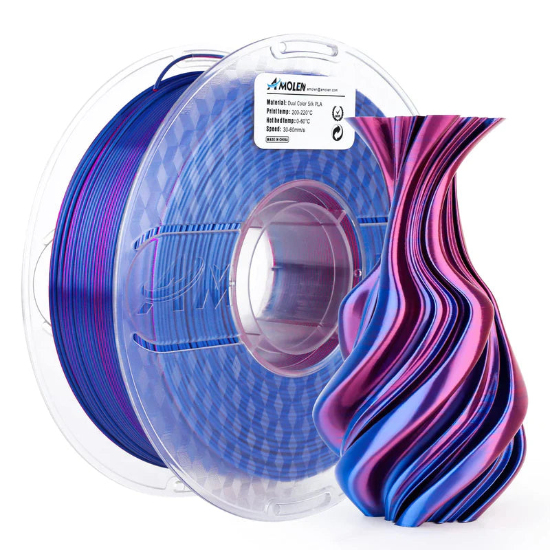 Amolen - PLA Silk Dual Color Filament 1.75mm, 1KG/2.2LB