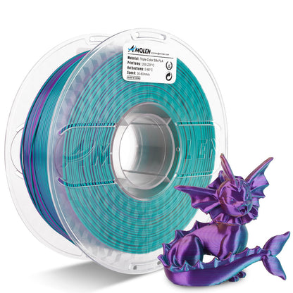 Amolen - PLA Silk Triple Color 1.75mm, 1KG/2.2LB