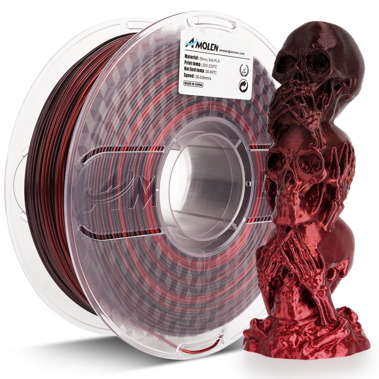 Amolen - PLA Silk Shiny Gradient 1.75mm, 1KG/2.2LB