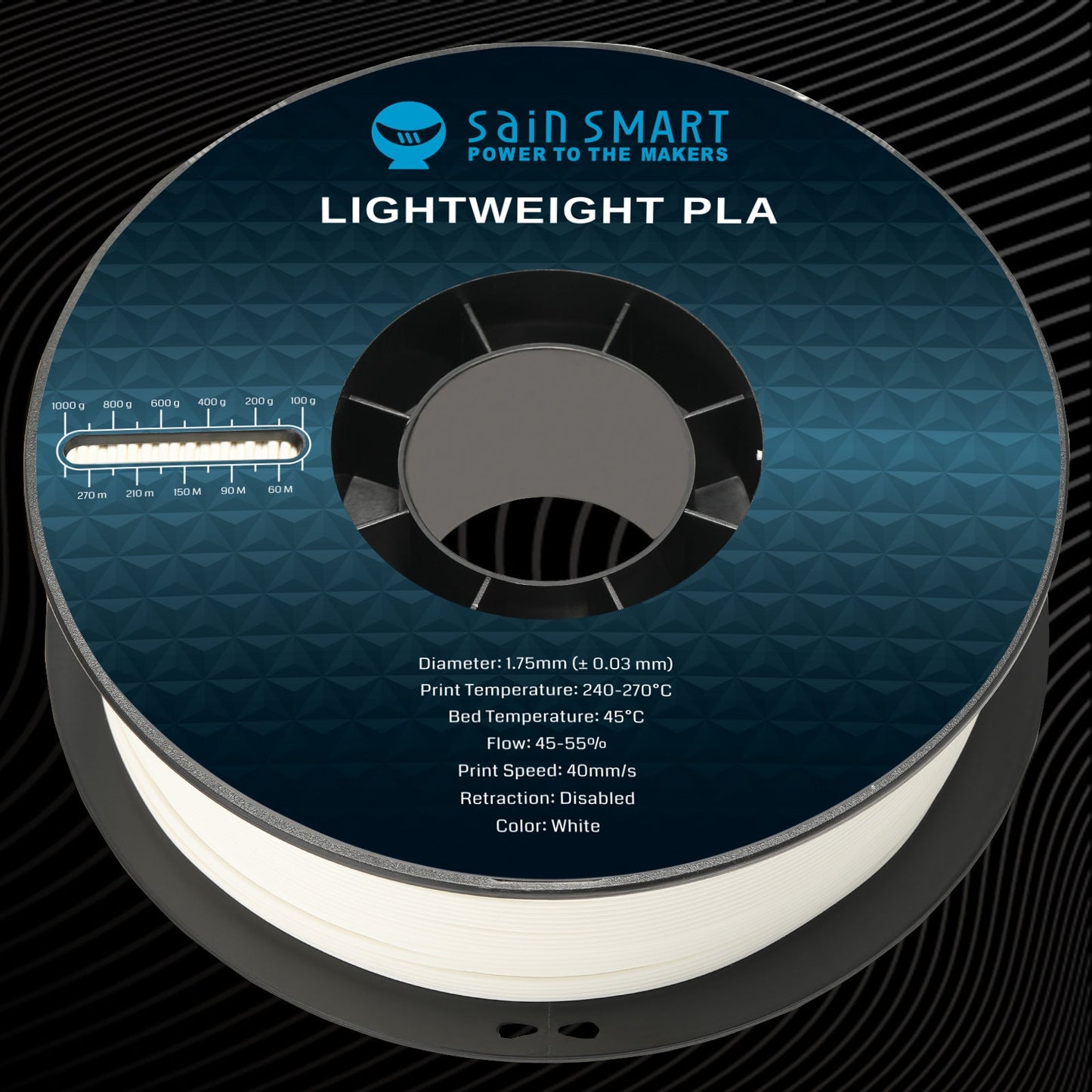 SainSmart - LightWeight PLA Filament - 1.75mm 1KG for RC Planes & Drones
