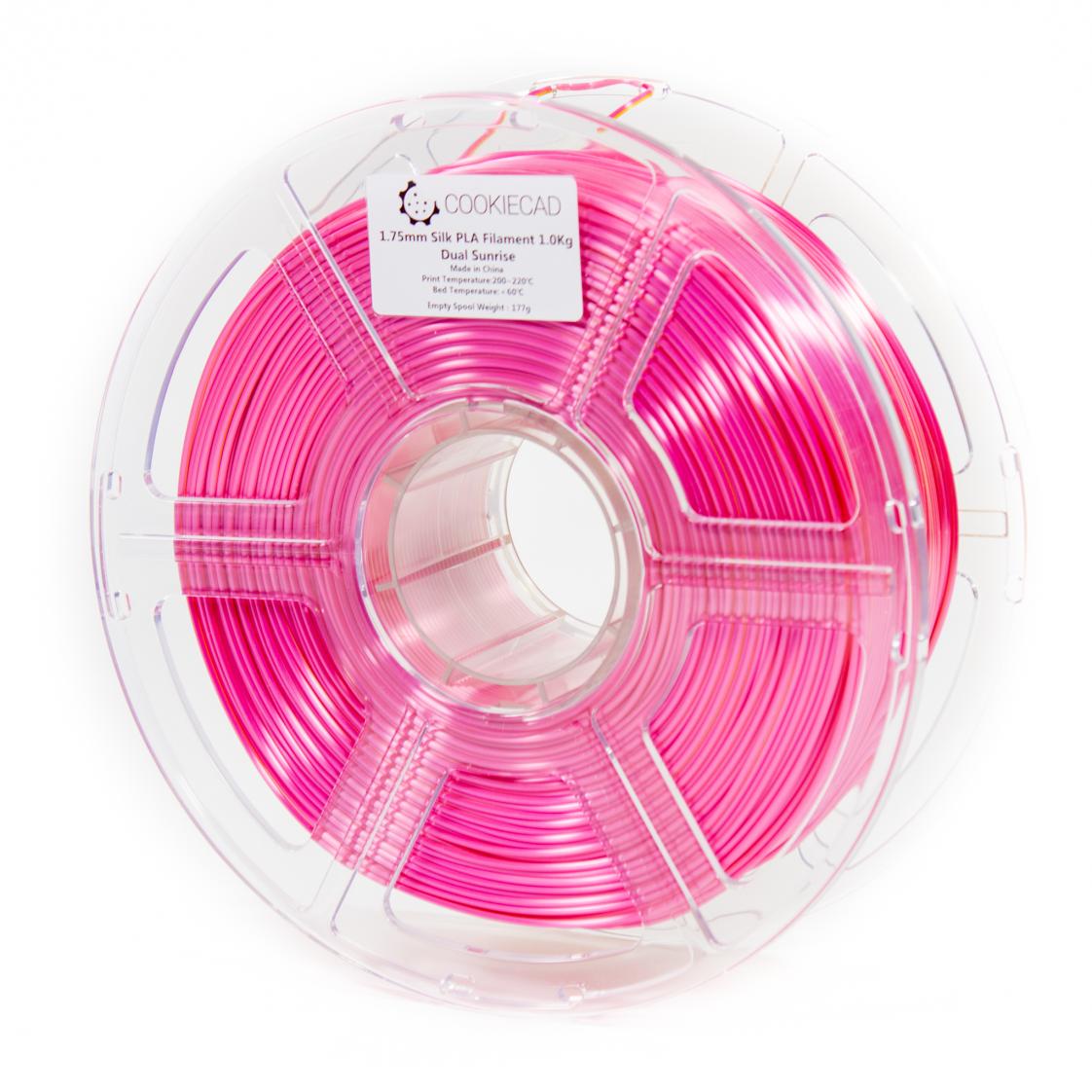 Cookiecad - SILK Dual Sunrise PLA Filament (Yellow-Pink) – 1.75mm (1kg)