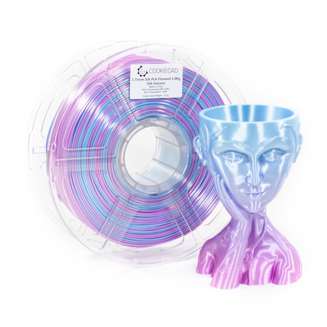 Cookiecad - SILK Unicorn PLA Filament 1.75mm, 1kg