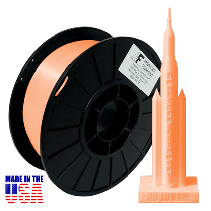 American Filament | Neon Orange AF Silk PLA 3D Printer Filament, 1.75 mm Diameter, 1 kg Spool