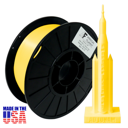 American Filament | Yellow AF Silk PLA 3D Printer Filament, 1.75 mm Diameter, 1 kg Spool