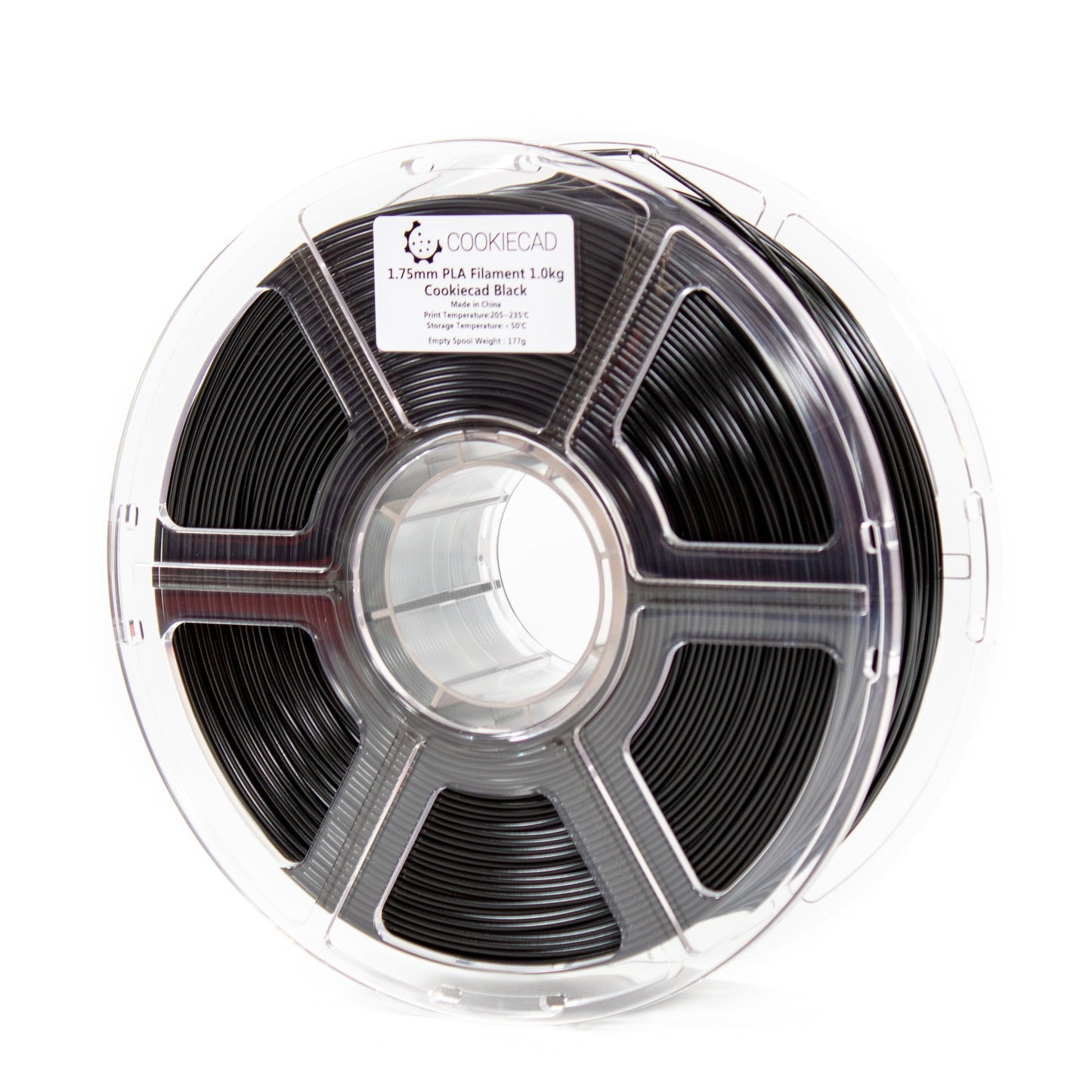 Cookiecad - Glossy Black PLA Filament (1.75mm, 1kg)