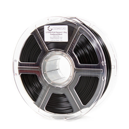 Cookiecad - Glossy Black PLA Filament (1.75mm, 1kg)