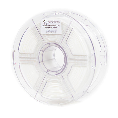 Cookiecad - High-Gloss White PLA Filament (1.75mm, 1kg)