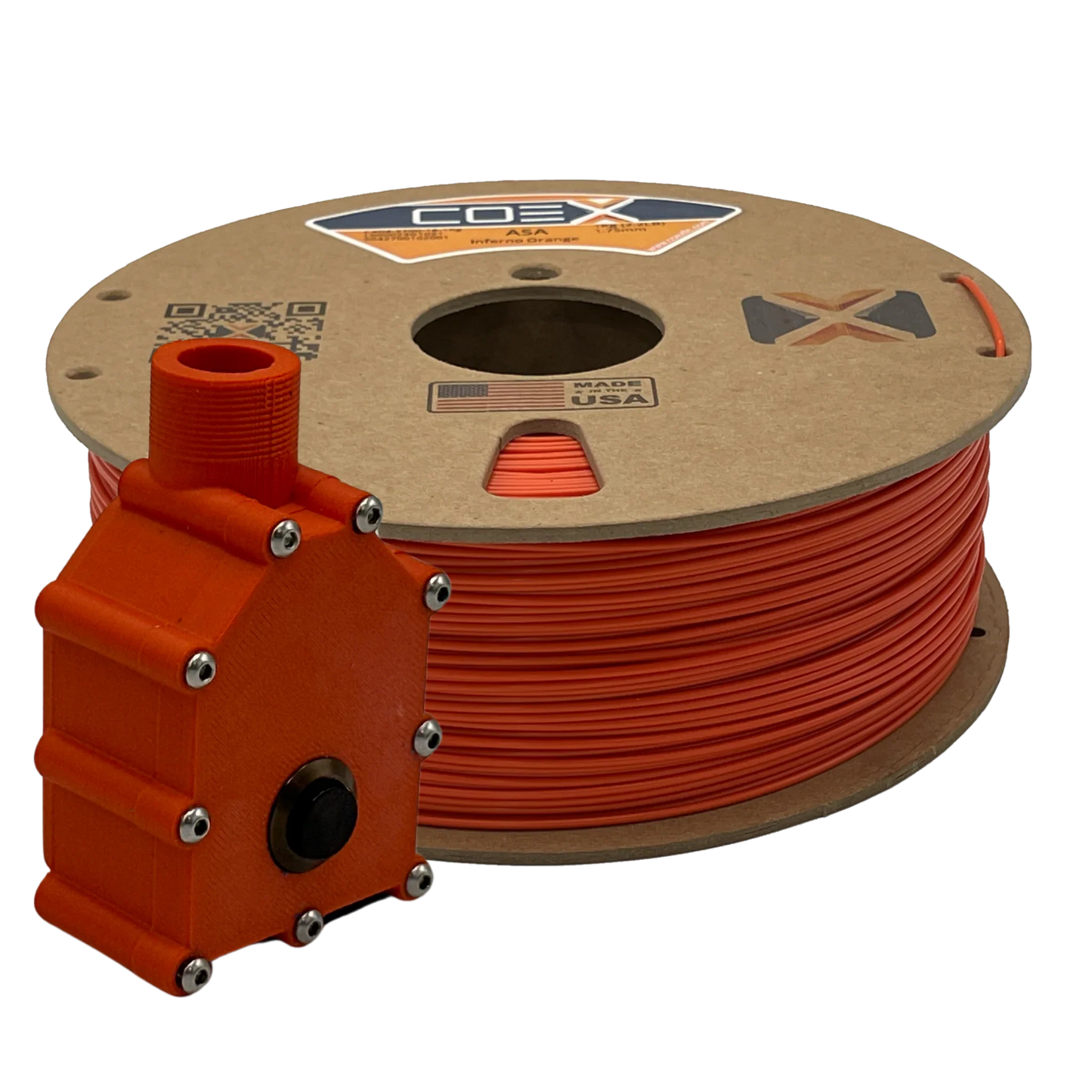COEX 3D - Inferno Orange ASA Prime Filament | UV-Resistant Engineering Grade