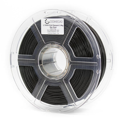 Cookiecad - Star Dust Glitter Black PLA Filament (1.75mm, 1kg)