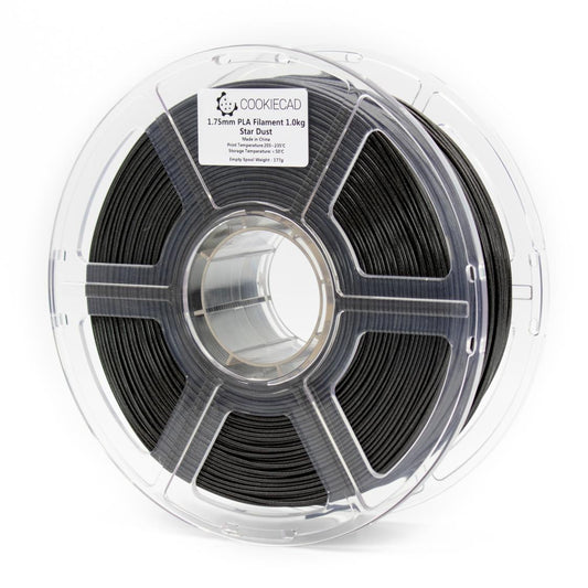 Cookiecad - Star Dust Glitter Black PLA Filament (1.75mm, 1kg)