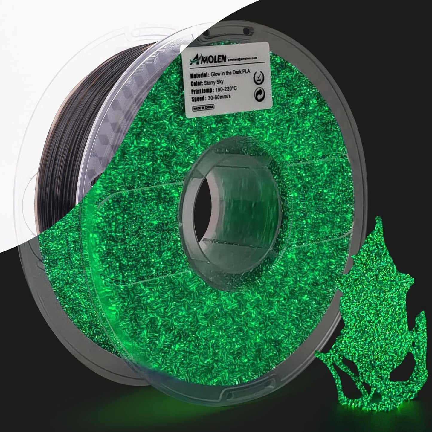 Amolen - PLA Glow-in-the-Dark 1.75mm, 1KG/2.2LB
