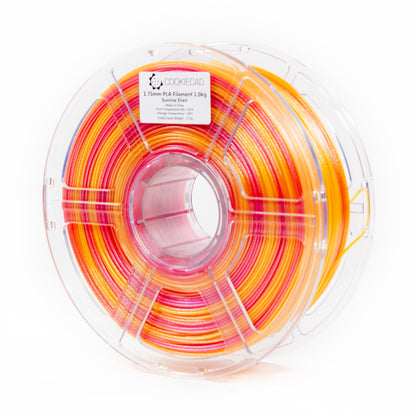 Cookiecad - Sunrise Elixir Tri-Color Gradient (pink → orange → yellow) PLA Filament 1.75mm, 1kg