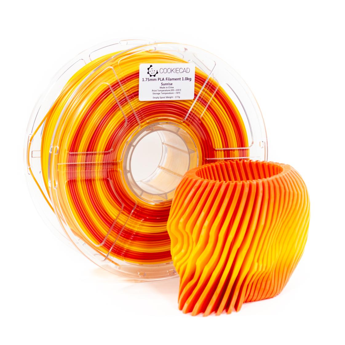Cookiecad - Sunrise (pink → orange → yellow) PLA Filament 1.75mm, 1kg