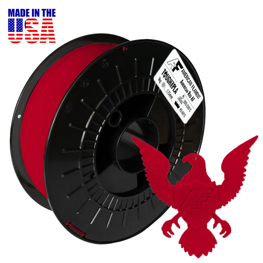 American FIlament | American Red AF 1.75mm Tough Pro PLA+ Filament Made in the USA!