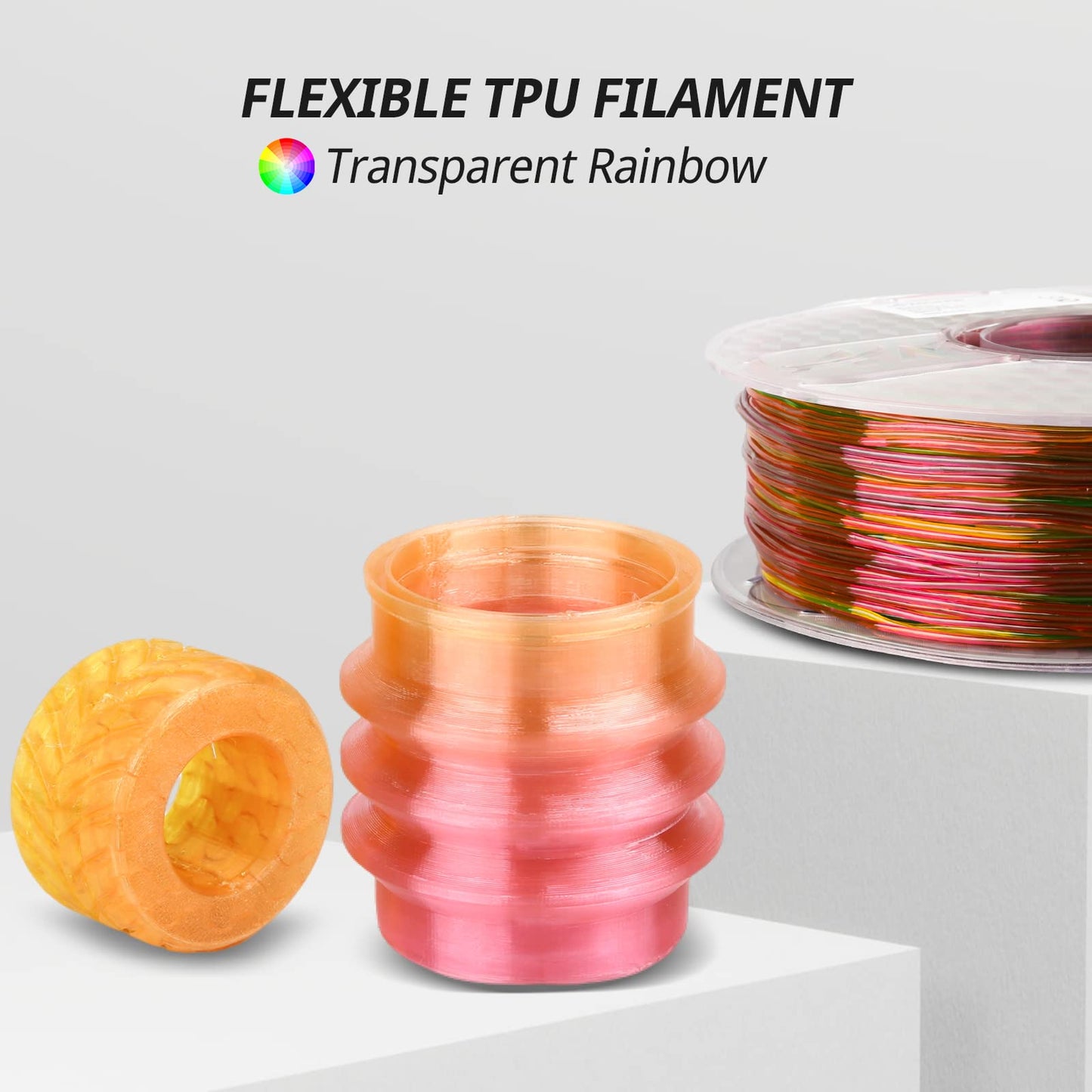 Amolen - TPU Flexible Transparent Multicolor Rainbow Variety Pack (4x200g)
