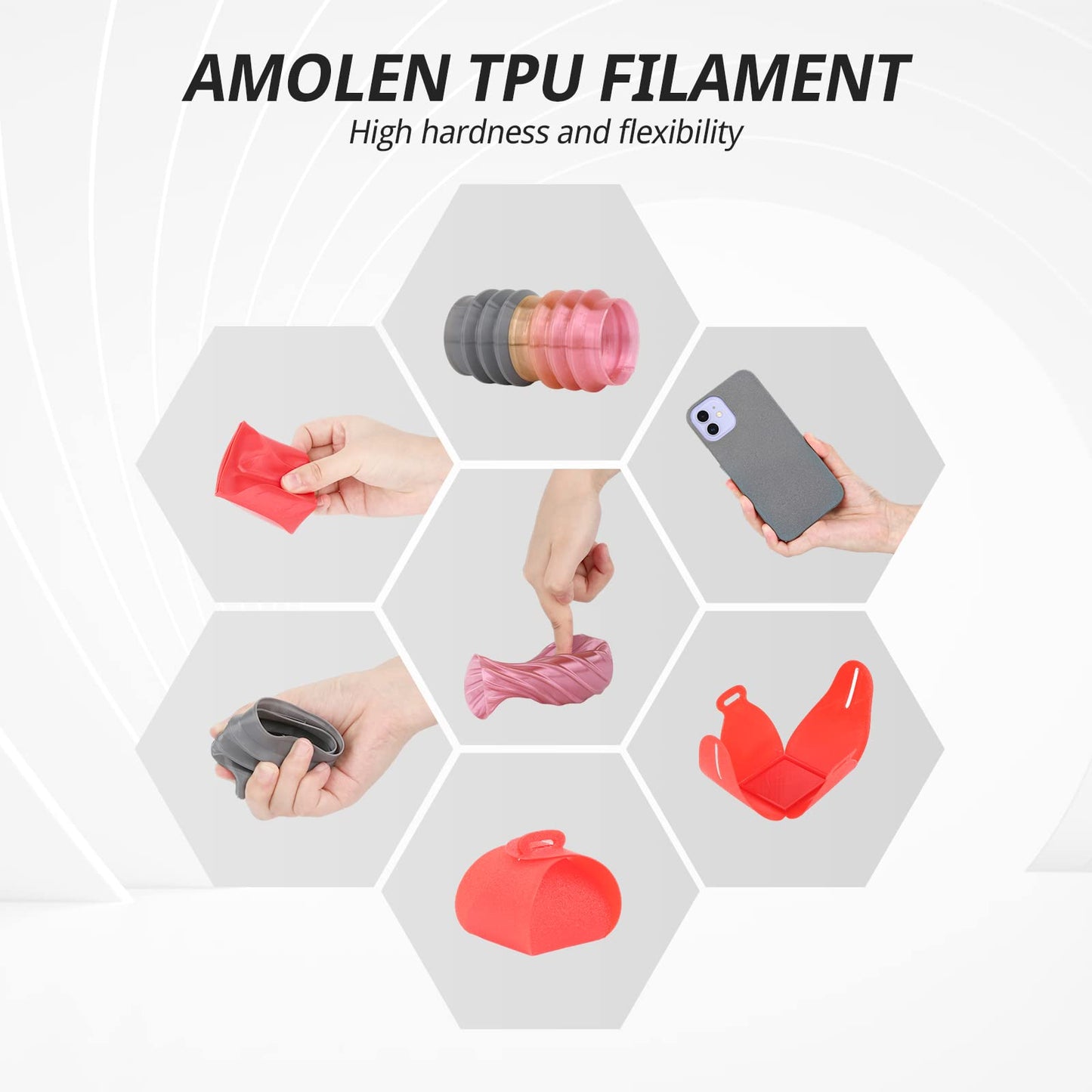 Amolen - TPU Flexible Transparent Multicolor Rainbow Variety Pack (4x200g)