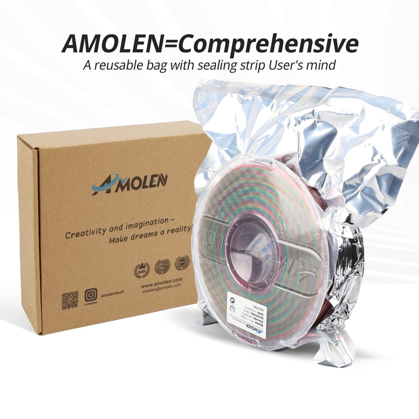 Amolen - TPU Rainbow 1.75mm, 1KG