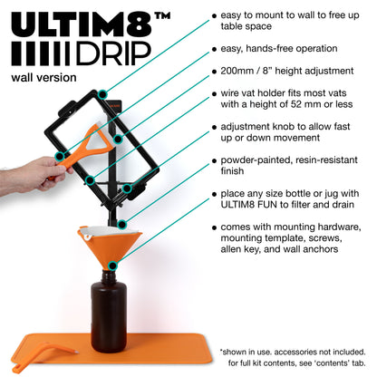 Wham Bam Systems - ULTIM8™ DRIP - Wall-Mounted Resin Vat Draining Station
