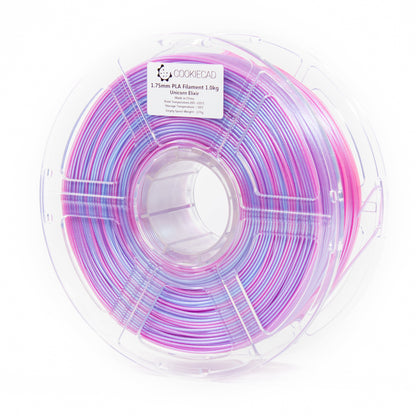 Cookiecad - Unicorn Elixir Tri-Color Gradient (pink → purple → blue) PLA Filament 1.75mm, 1kg