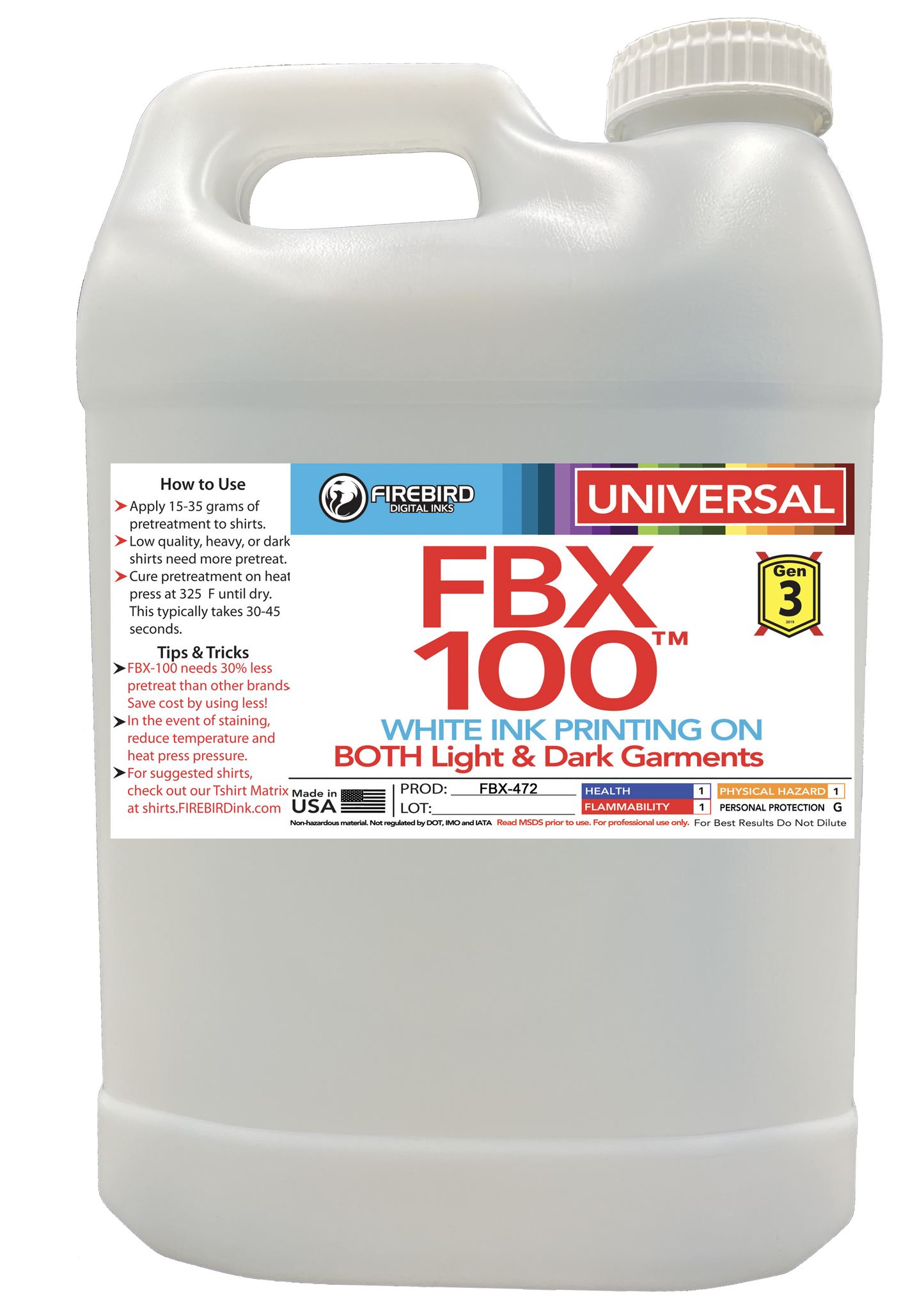 Firebird Ink - FBX-100 Gen3 Universal DTG Pretreatment
