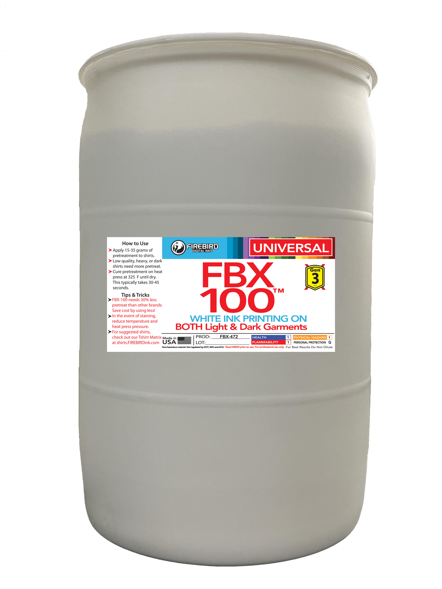 Firebird Ink - FBX-100 Gen3 Universal DTG Pretreatment
