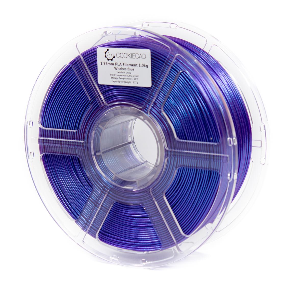 Cookiecad - Witches Blue PLA Filament | Iridescent Deep Blue Shimmer 1.75mm