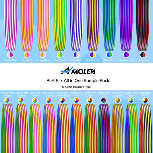 Amolen - PLA Silk - All in One Sample Pack