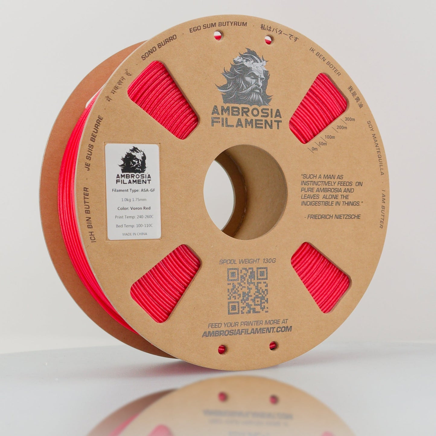 Ambrosia - ASA-GF Glass-Filled ASA Filament | 1.75mm 1KG Bambu AMS Friendly