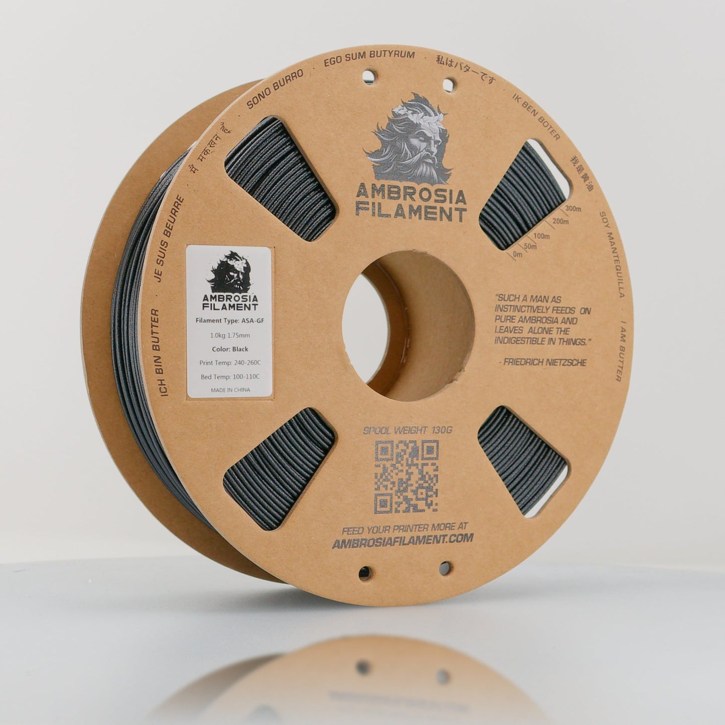 Ambrosia - ASA-GF Glass-Filled ASA Filament | 1.75mm 1KG Bambu AMS Friendly