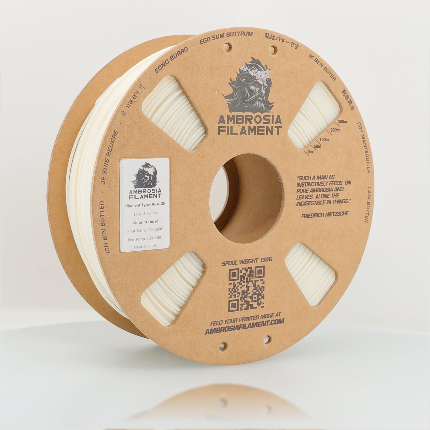 Ambrosia - ASA-GF Glass-Filled ASA Filament | 1.75mm 1KG Bambu AMS Friendly