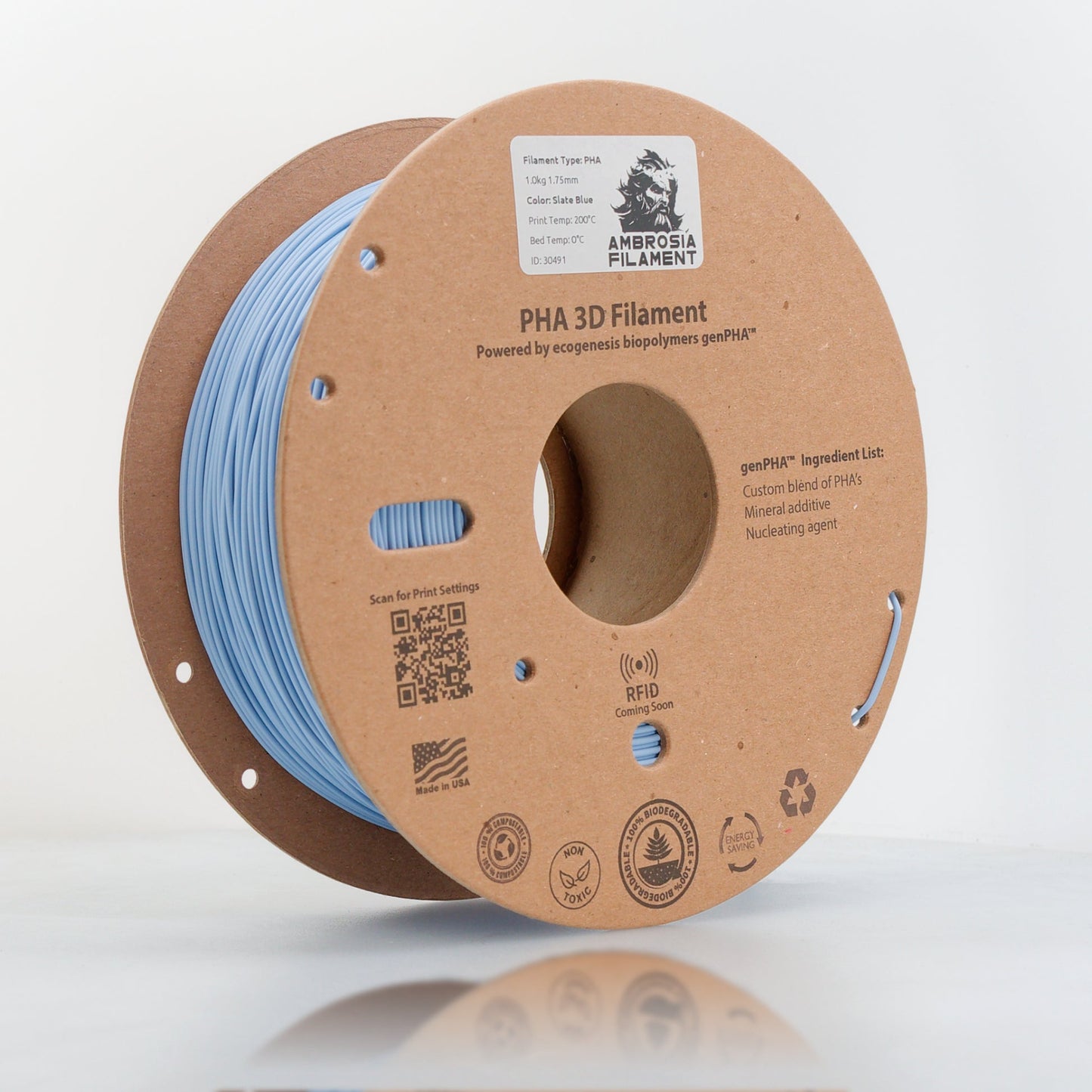 Ambrosia PHA Filament 1KG 1.75mm - Earth Friendly Filament