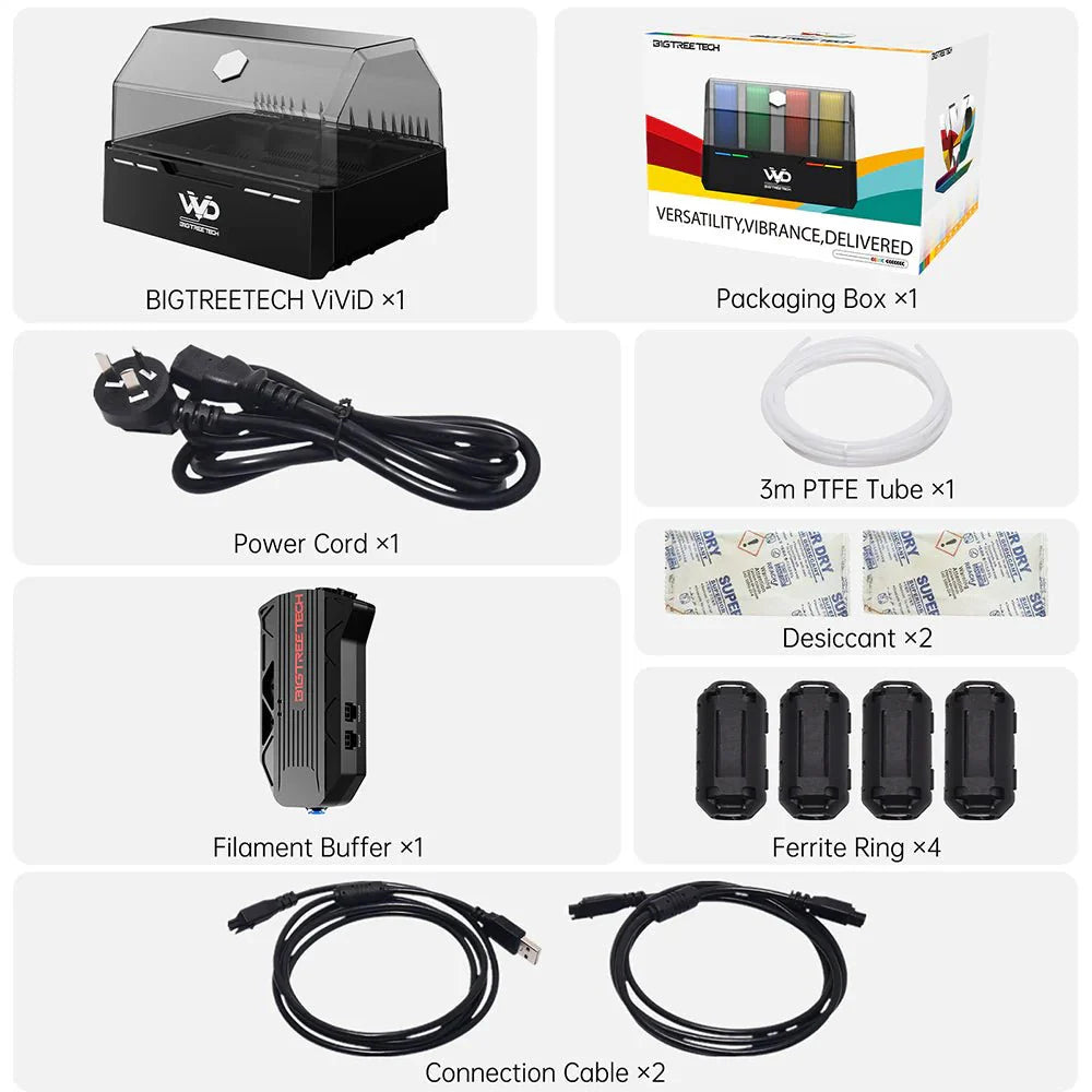 BIGTREETECH ViViD Multi-Color Filament System & Dryer Box for Klipper 3D Printers