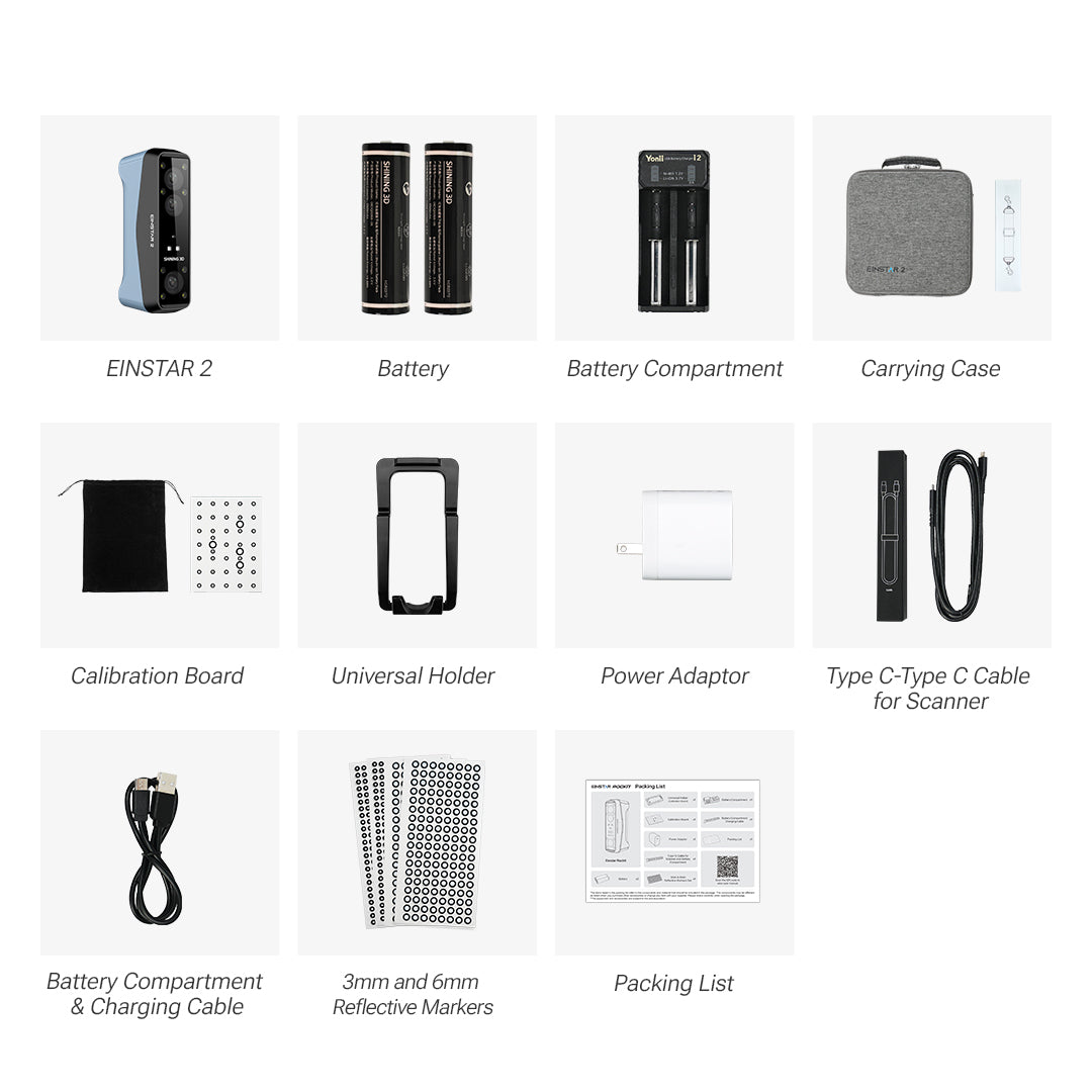 EINSTAR 2 Wireless 3D Scanner | Dual Blue Laser & Infrared HD Scanning