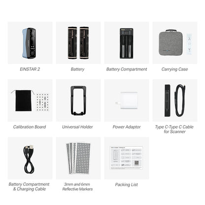 EINSTAR 2 Wireless 3D Scanner | Dual Blue Laser & Infrared HD Scanning