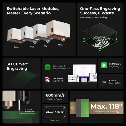 xTool - S1 Enclosed Diode Laser Cutter