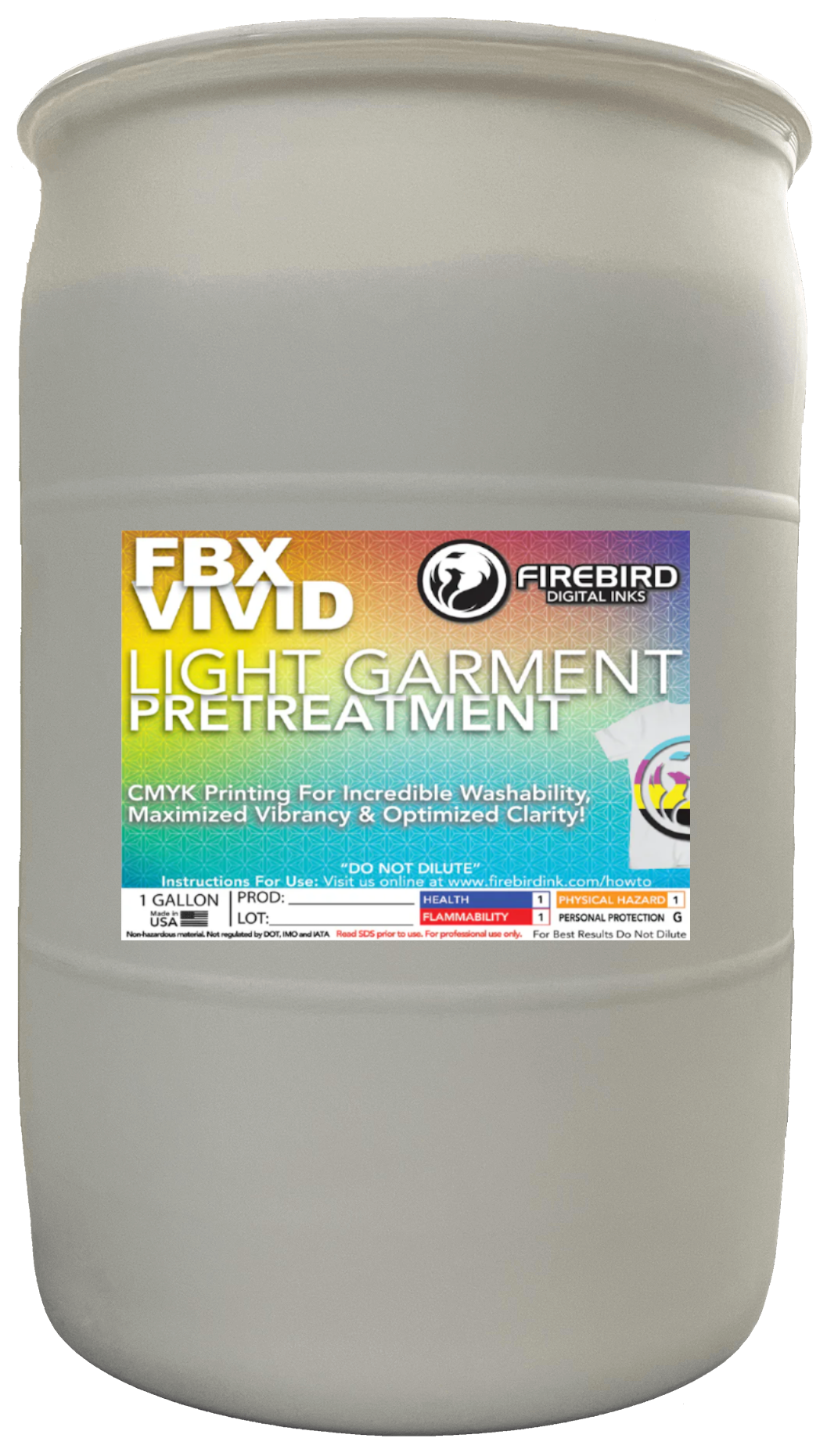 Firebird Ink - FBX-VIVID Light Garment DTG Pretreatment
