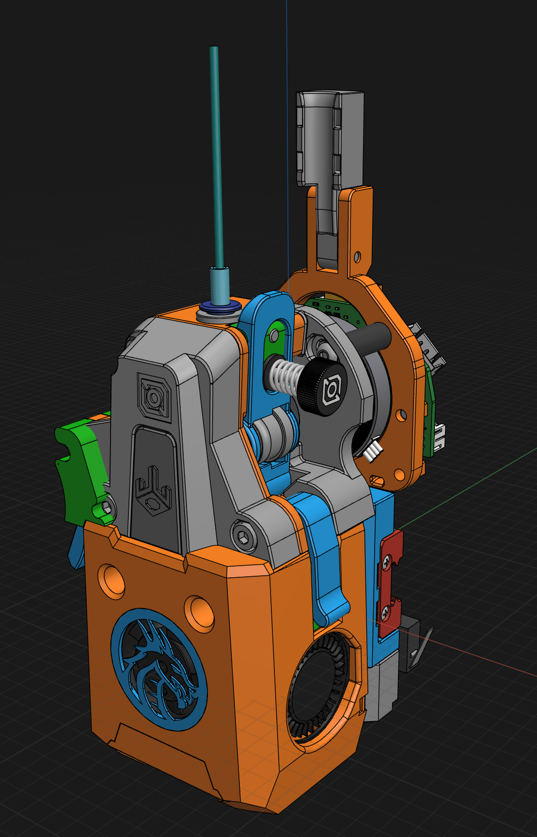 LDO Motors Jabberwocky Toolhead with Filament Cutter & Extruder for 3D Printers