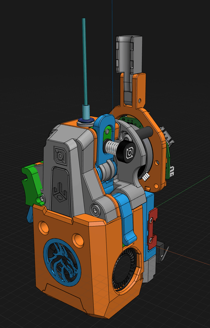 LDO Motors Jabberwocky Toolhead with Filament Cutter & Extruder for 3D Printers