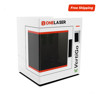 OneLaser VertiGo™ Performance 38W RF Rotary Laser Engraver for Drinkware