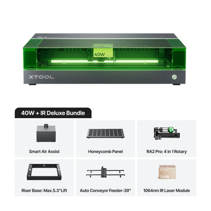 xTool - S1 + 1064nm IR Laser Kit: Enclosed Diode Laser Engraver & Cutter