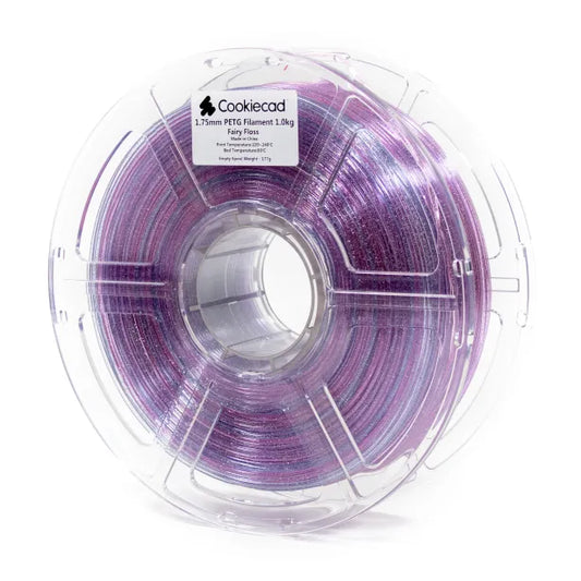 Cookiecad - Fairy Floss Translucent Gradient Glitter PETG Filament (1.75mm, 1kg)