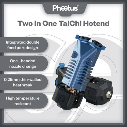 Phaetus TaiChi Dual Filament Hotend - 2-In-1-Out Extrusion System