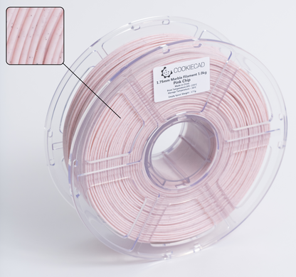 Cookiecad - Pink Chip Marble Textured PLA Filament (1.75mm, 1kg)