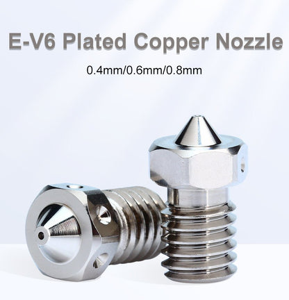 TriangleLab Plated Copper V6 Nozzle (0.4mm, 0.6mm, 0.8mm)